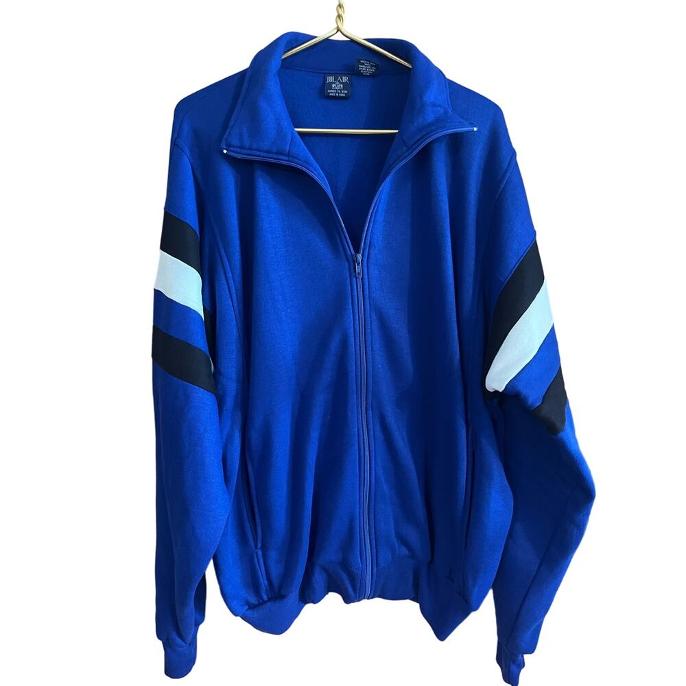 J Blair men’s Track suit size 3XL sweatshirt and pants blue with stripes